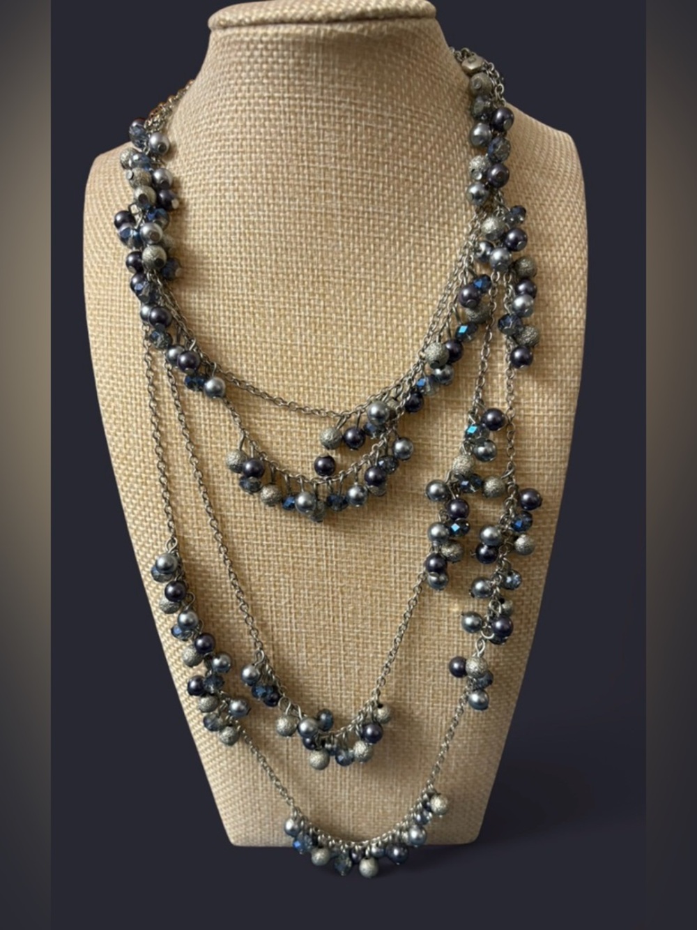 Signed Roman Double Layer Statement Necklace